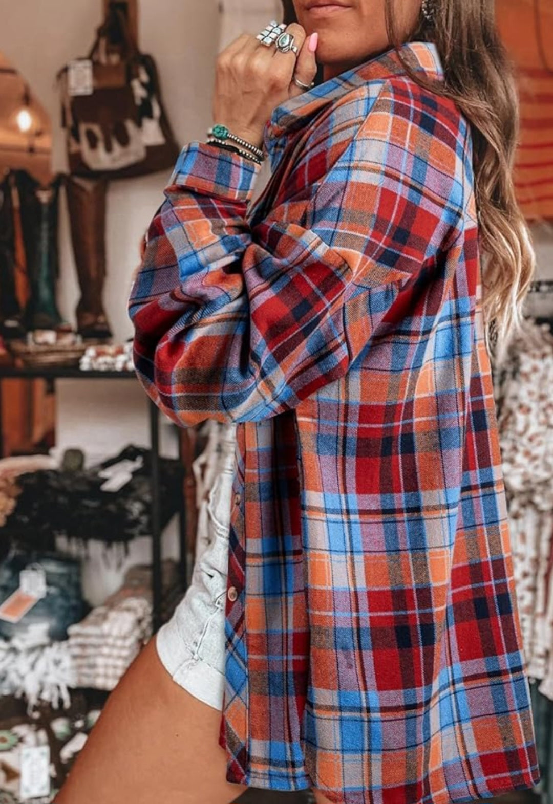 Long Sleeve Red Plaid Shirt