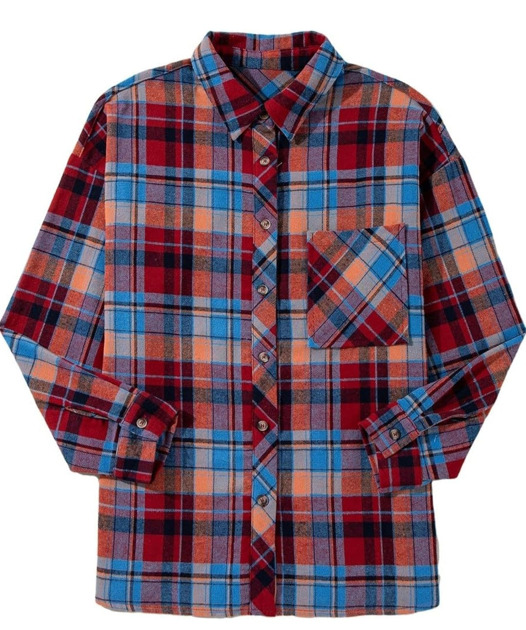 Long Sleeve Red Plaid Shirt