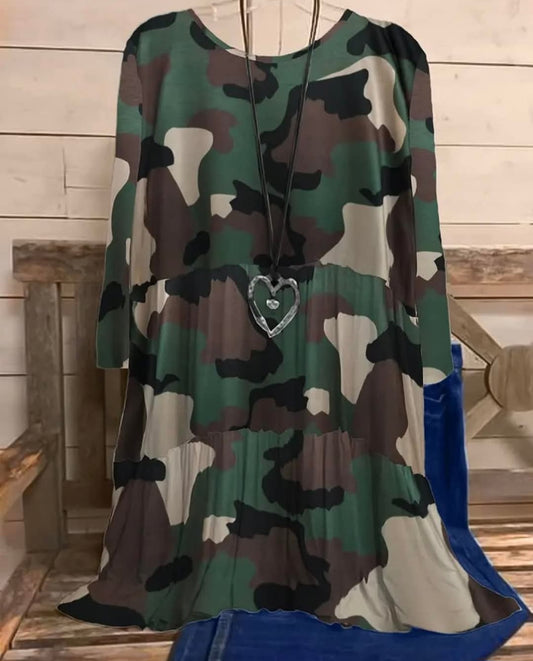 Long Sleeve Camo Dress plus!