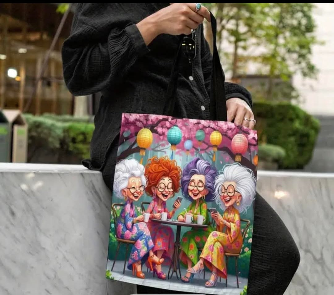 Totebag  - Four Elderly Women Tea Party